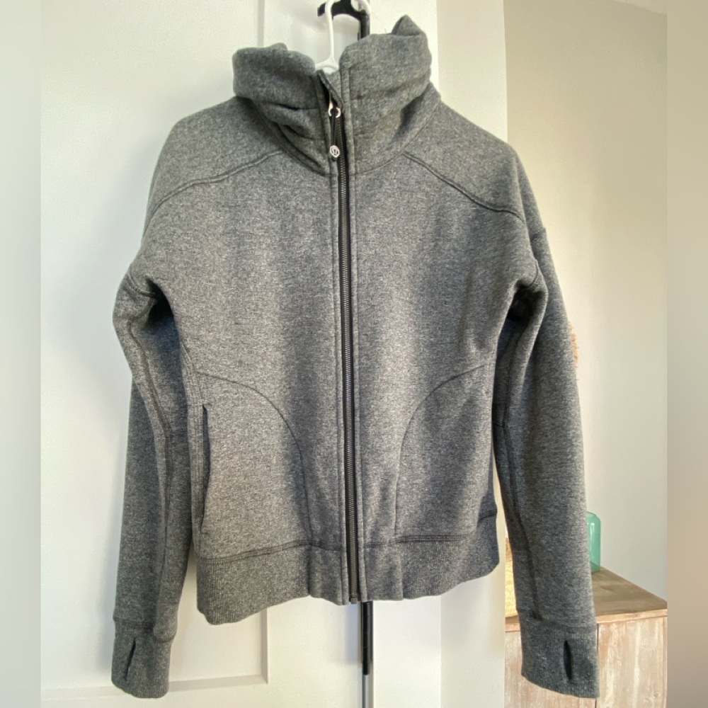 Lululemon Hug It Out Gray Zip-Up Jacket